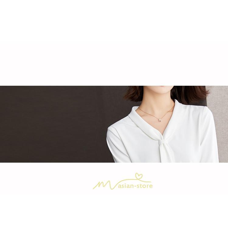 シャツ・ブラウス | ブラウス レディース 長袖 秋冬 オフィス フォーマル スーツ インナー 白 シフォン 大きいサイズ ビジネス 20代 通勤 40代 体型カバー 30代 秋服