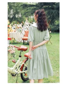 マキシ | ティアードワンピース ワンピース レディース 半袖 5分袖 ハーフスリーブ ロング丈 フレア キレイめ お出かけ 春夏コーデ マキシ丈 ロング丈ワンピース