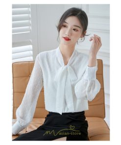 シャツ・ブラウス | シャツ ブラウス 秋冬 レディース スカーフタイ きれいめ フォーマル 春 長袖 無地 シンプル カジュアル 上品 通勤 お出かけ エレガント フェミニン オフィス