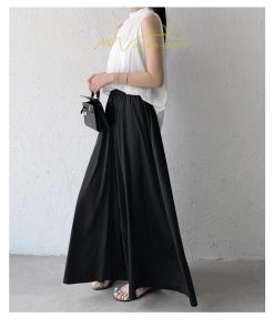 ワイドパンツ | パンツ レディース スカーチョ ガウチョ ボトムス スカンツ 無地 ガウチョパンツ ロング 美脚 ウエストゴム 春 秋 ゆったり 体型カバー