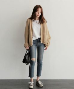 カーディガン | ニットレディース ショート丈 セーター 羽織り 可愛い 長袖 秋物 アウター 20代40代 通学通勤 秋冬服 トップス 無地