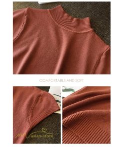 送料無料SALE | サマーニット レディース 半袖 トップス ストレッチ 無地 スリム ニット 可愛い セクシー 柔らか 大人 オフィス 洗えるニット 黒 夏服 夏物 女っぽい 白 OL