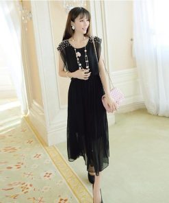 マキシ | プリーツワンピース 半袖ワンピース 夏物 無地 フレアワンピース 可愛い お呼ばれワンピース パーティー ミモレ丈 20代30代40代 女っぽい ロング フェミニン