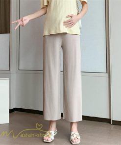 パンツ レギンス | ワイドパンツ マタニティウェア 妊婦服 サマーパンツ 着痩せ 上品 無地 マタニティパンツ 大きいサイズ サマー 夏服 お出かけ 日常感 妊婦服 産前 ウエストゴム