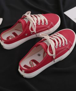 シューズ | スニーカー キャンバス 歩きやすい スリッポン かかとなし ローカット レディース スニーカー 春夏 美脚 スニーカー