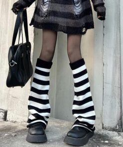 その他小物 | ボーダー柄 ニットレッグウォーマー 美脚