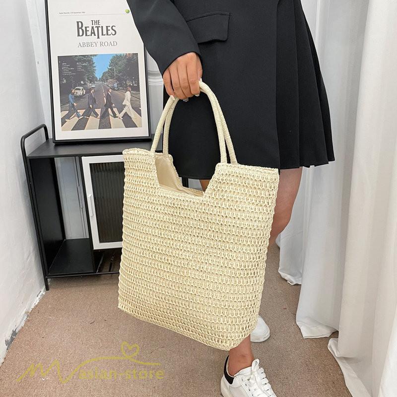 女性用バッグ | カゴバッグ ハンドバッグ ストローバッグ トートバッグ 夏バッグ 手持ち 大きめ 高級感 可愛い おしゃれ かごバッグ 夏 軽量 大容量 手提げ