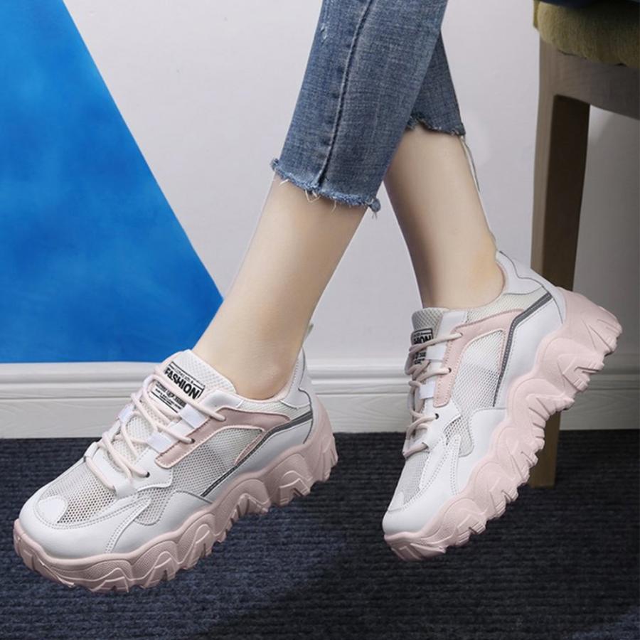 ムートンブーツ | メッシュ スポーツ 蒸れない シューズ スニーカー カジュアル ローカット ダッドスニーカー 厚底靴 レディース スニーカー