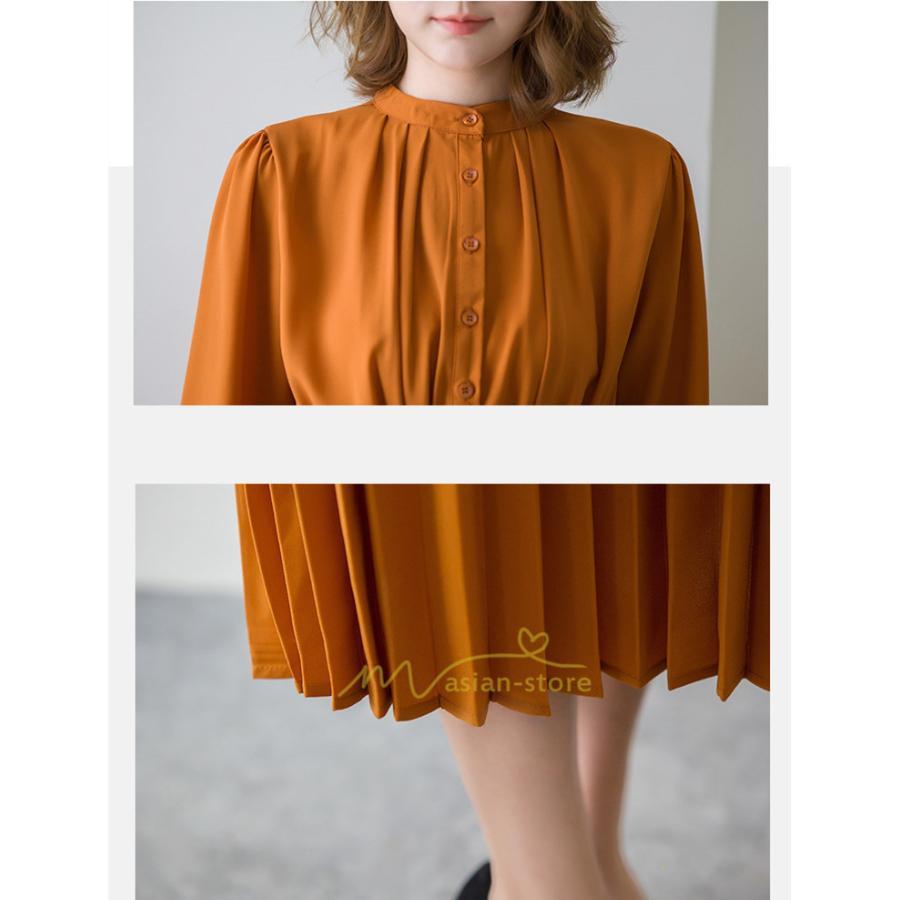 マキシ | プリーツワンピース ワンピース レディース ロングワンピース ミモレ丈 秋物 長袖 長袖ワンピース お呼ばれワンピース 大人 揺れる 二次会 シャツワンピース