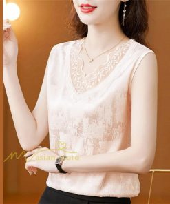 キャミソール タンクトップ | タンクトップ キャミソール レディース 夏 春 20代 30代 40代 ノースリーブ Ｖネック Ｖネックタンク レース付き 母 快適 インナー カシュクール カジュアル