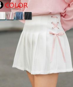 スカート | プリーツミニサマー夏服 リボン付き 可愛い 裏地付き 安全性 女の子