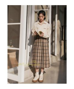 スカート | レディース プリーツマキシロング丈 ロングウエストゴム 大人 20代 30代 40代 OL カジュアル チェック柄 ママ 通勤通学 母