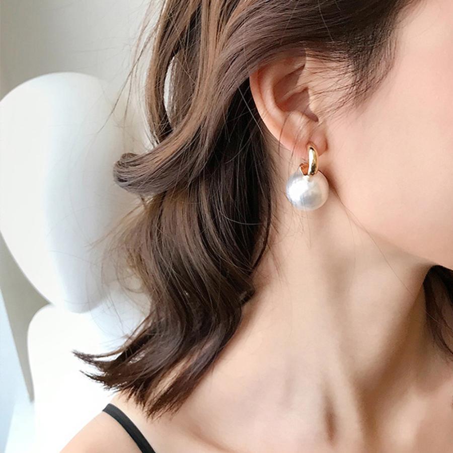 その他アクセサリー | 大粒パールピアス レディース 上品耳飾り