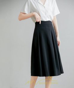 スカート | 膝丈 フレアレディース 春 夏 春夏 黒 シンプル ひざ丈 無地 ミモレ丈 秋 お出かけ リクルート 面接 通勤 就活 高級感 OL 上品　 オフィス