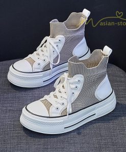 スニーカー | 厚底レディース ハイカット 4cmヒール 靴 軽量 歩きやすい 疲れにくい 美脚 ウォーキングシューズ ショートブーツ ナースシューズ