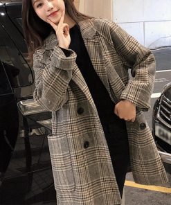 トレンチコート | レディース ラシャコート 暖かいアウター ゆったり テーラードジャケット冬物 通勤通学 グレンチェック 中綿入り チェックコート