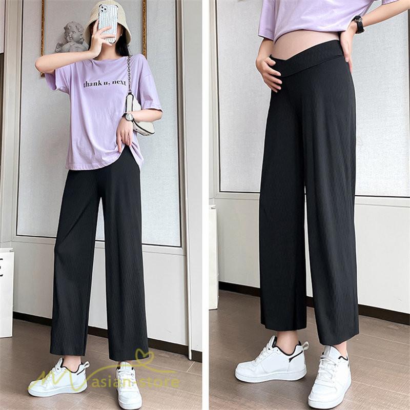 パンツ レギンス | マタニティ パンツ レディース 着痩せ 上品 マタニティウェア ローウエスト ワイドパンツ マタニティパンツ 妊婦服 夏服 薄手 サマーパンツ お出かけ 9分丈 夏