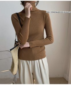 ニット・セーター | ニット 綿 リブ タートル インナー レイヤード リブニット レディース 長袖 タートルニット ハイネックニット インナーニット セーター 肌着 伸縮 着回し