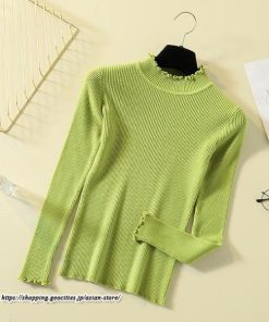 ニット・セーター | カットソー ニット レディース リブニット 長袖 秋冬 春 トップス スリム ストレッチ インナー 無地 着痩せ 通学通勤 長袖カットソー プルオーバー 長袖ニット