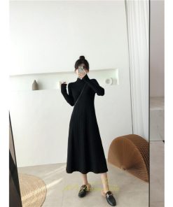 ニットワンピース | ワンピース 春 春服 レディース 長袖 ゆったり 秋 冬 ロング丈無地 20代30代40代50代 可愛い お出かけ 着痩せ 大人 通勤