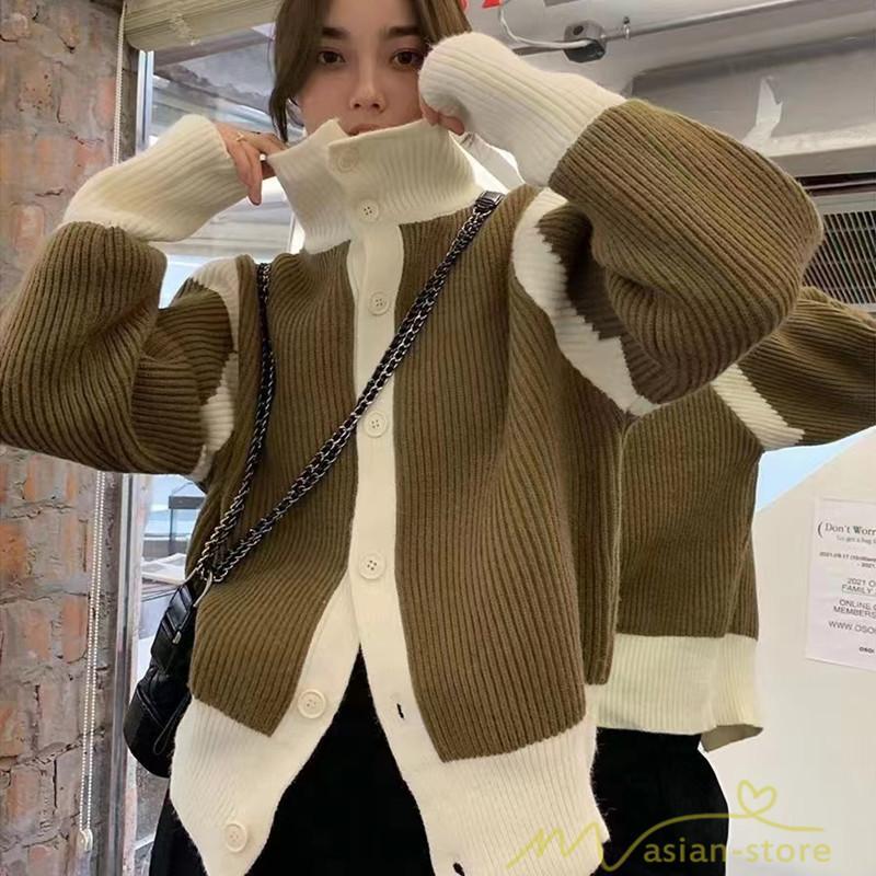 カーディガン | ニットドッキングニットレディース 2022秋冬 羽織り ニット アウター セーター 長袖 20代50代 秋ニット トップス