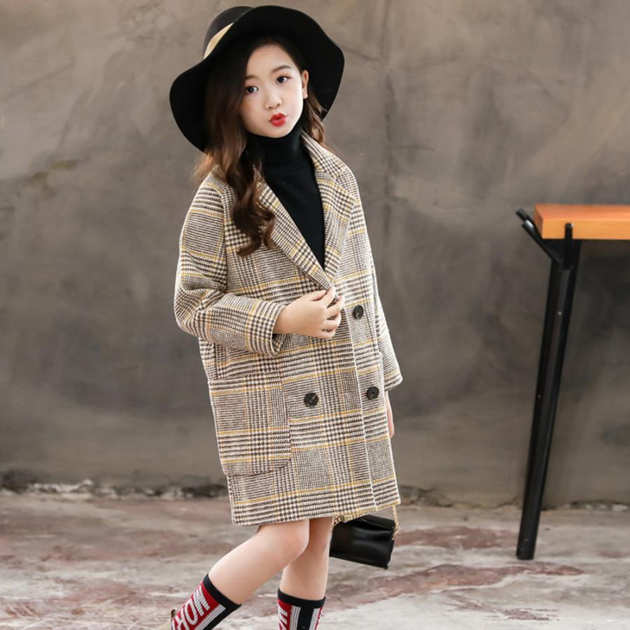 (子供)その他 | 新品 中学生 お出かけ 秋冬 キッズ 長袖 カジュアル 暖かい チェックコート 子供服 裏地付き 可愛い おしゃれ 女の子