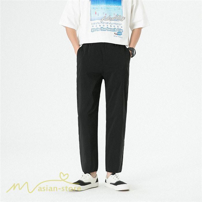 チノパン | テーパードパンツ メンズ パンツ 無地 ロング 薄手 サマーパンツ 着痩せ 上品 大きいサイズ ウエストゴム メンズパンツ 春 夏 秋 メンズスタイル お出かけ