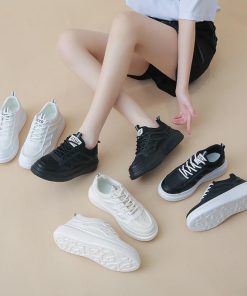 スニーカー | レディースシューズ レースアップ ローカット 厚底靴 履きやすい カジュアルシューズ フラットシューズ ローカットシューズ