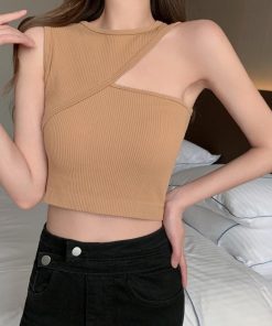 キャミソール | アシンメトリー タンクトップ カップ付き