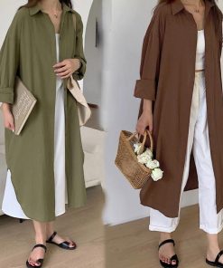 シャツ・ブラウス | シャツワンピース ロングシャツカーデ