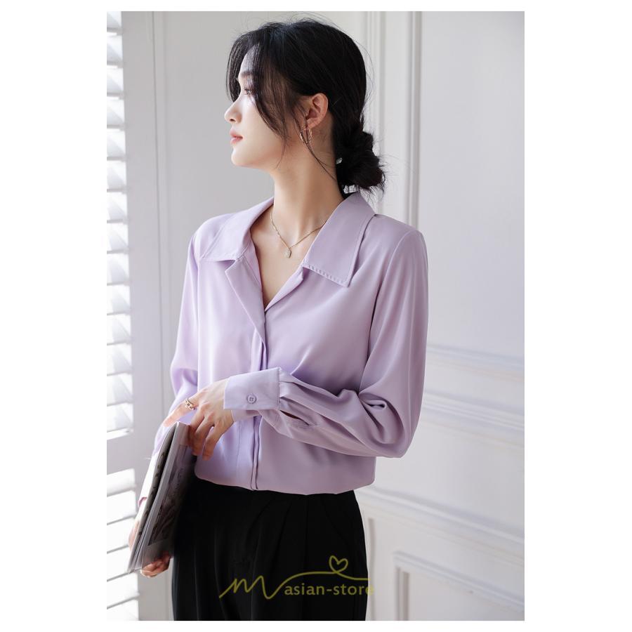 シャツ・ブラウス | ブラウス レディース シャツ きれいめ 40代 春夏 秋 長袖 着痩せ オシャレ 韓国風 大人 30代 50代 40代 就活 OL 母 オフィス ママ ビジネス 通勤