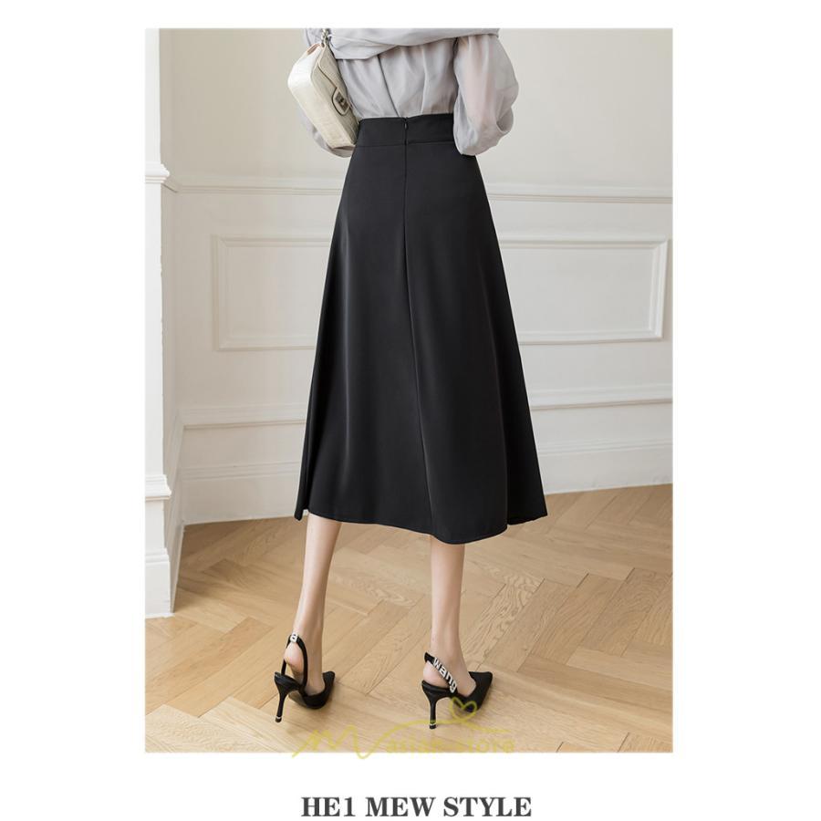 スカート | ボトムス ロング丈 ミモレ丈 Aライン 楽 大人 きれいめ 20代 30代 40代 通勤 上品 ビジネス オフィス 高見え 冬 2022新作 着痩せ 脚長効果 秋