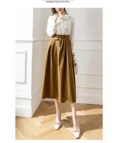 スカート | レディース ロング フレア Aライン 秋冬 ミモレ ハイウエスト 体型カバー キレイめ オシャレ フェミニン 可愛い お出かけ 着痩せ OL 通勤 通学