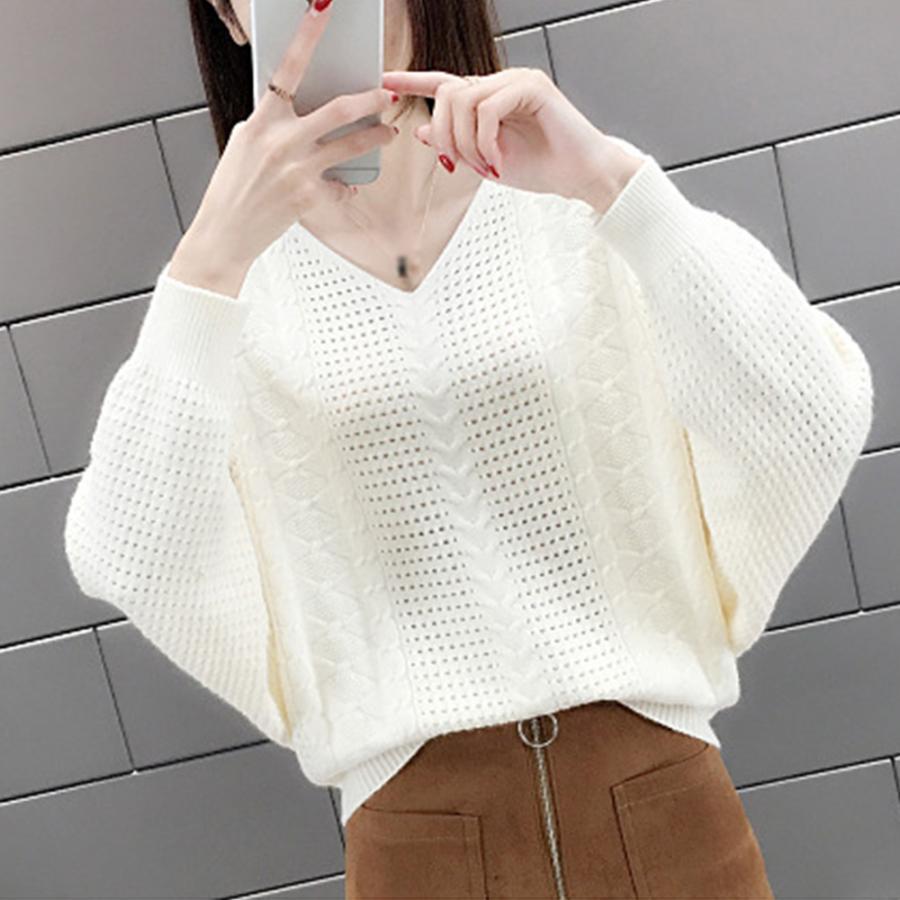 透かし編みトップス | ニットトップス レディース 体型カバー秋