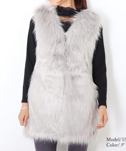 ベスト | チョッキ ジレ 毛皮 アウター レディース 秋冬 ファ レディース ファー 前開き