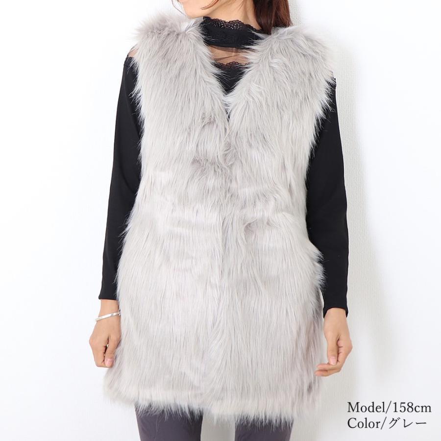 ベスト | チョッキ ジレ 毛皮 アウター レディース 秋冬 ファ レディース ファー 前開き