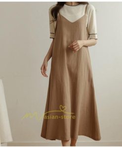 マキシ | ワンピース キャミワンピース レディース フレア Vネック ジャンスカ ジャンパースカート 産後 妊婦 大人 オーバーサイズ カジュアル 通勤通学 上品 春アウター