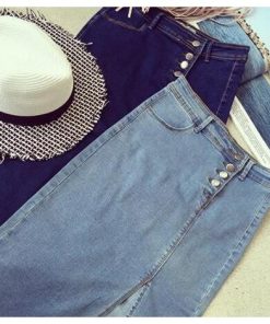 スカート | デニムタイト夏スリット ヒップアップ 夏服 無地 おしゃれ 20代30代 美ライン 女っぽい フェミニン 大人 オフィス