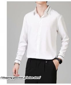 シャツ | 長袖メンズ ビジネス フォーマル オフィス 仕事 春 夏 秋 冬 カジュアル ビジネスシンプル 長袖 トップス 大きいサイズ メンズトップス