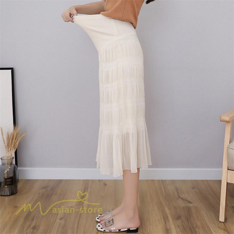 スカート | マタニティレディース Aラインロング丈 マタニティウェア 妊婦服 カジュアル 体型カバー 春 夏 ゆったり マタニティ ウエスト調整