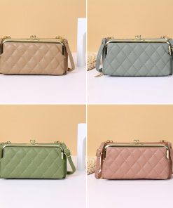 長財布 | キルティング がま口財布 ポシェット韓国