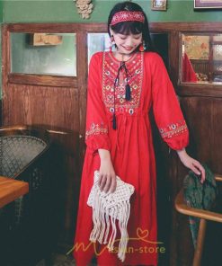 マキシ | ワンピース 長袖 夏 秋 レディース 綿麻 きれいめ ロング リゾート  体型カバー イベント デート デート服 ジャーニー 女子会 旅行 外出 楽ちん エスニック風