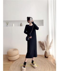 ニットワンピース | レディース 冬 きれいめ ロング おしゃれ 秋冬 長袖 送料無料 可愛い 上品 秋冬コーデ 小柄 萌え袖 20代30代40代50代 がーりー