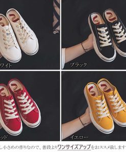 シューズ | スニーカー キャンバス 歩きやすい スリッポン かかとなし ローカット レディース スニーカー 春夏 美脚 スニーカー