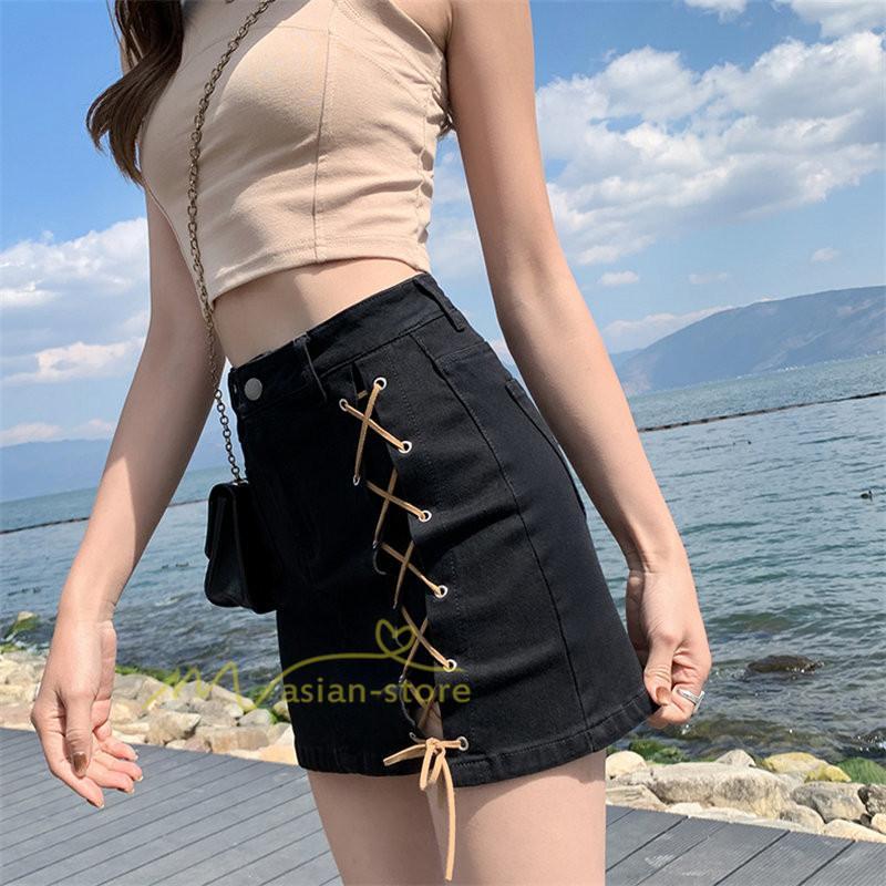 ショートパンツ | スカート風レディースデニムショーパン ハイウエスト 短パン 20代30代40代 カジュアル 通勤通学