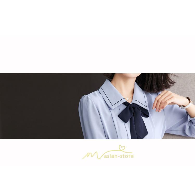 シャツ・ブラウス | シャツ ブラウス シフォンブラウス トップス 長袖 レディース きれいめ オフィス リボン 通勤 通学 オシャレ ナチュラル 可愛い 上品 2022 キレイめ 秋服