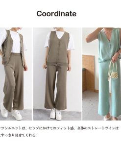 セットアップ | サマーニット冷感タッチ薄手