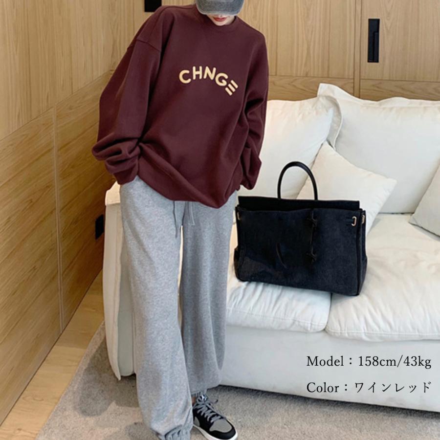 Tシャツ・カットソー | スウェット 裏起毛 英字ロゴ トレーナー