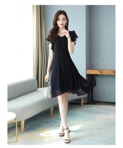 ミディアム | ミディアムワンピース レディース 着痩せ 半袖 大きいサイズ ワンピース Vネック 無地 エレガント 二次会 お呼ばれ きれいめ 40代 新作 20代 夏 膝丈 30代