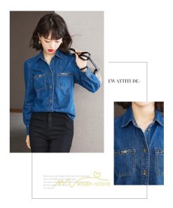 シャツ・ブラウス | デニムシャツ レディース 長袖 羽織り シャツ デニム 秋 冬 かっこいい 40代 30代 20代 おしゃれ 可愛い お出かけ オシャレ キレイめ 上品 着痩せ